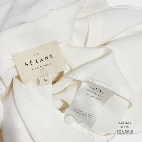SÉZANE Amy Long Sleeves White Blouse - Picture 8 of 8